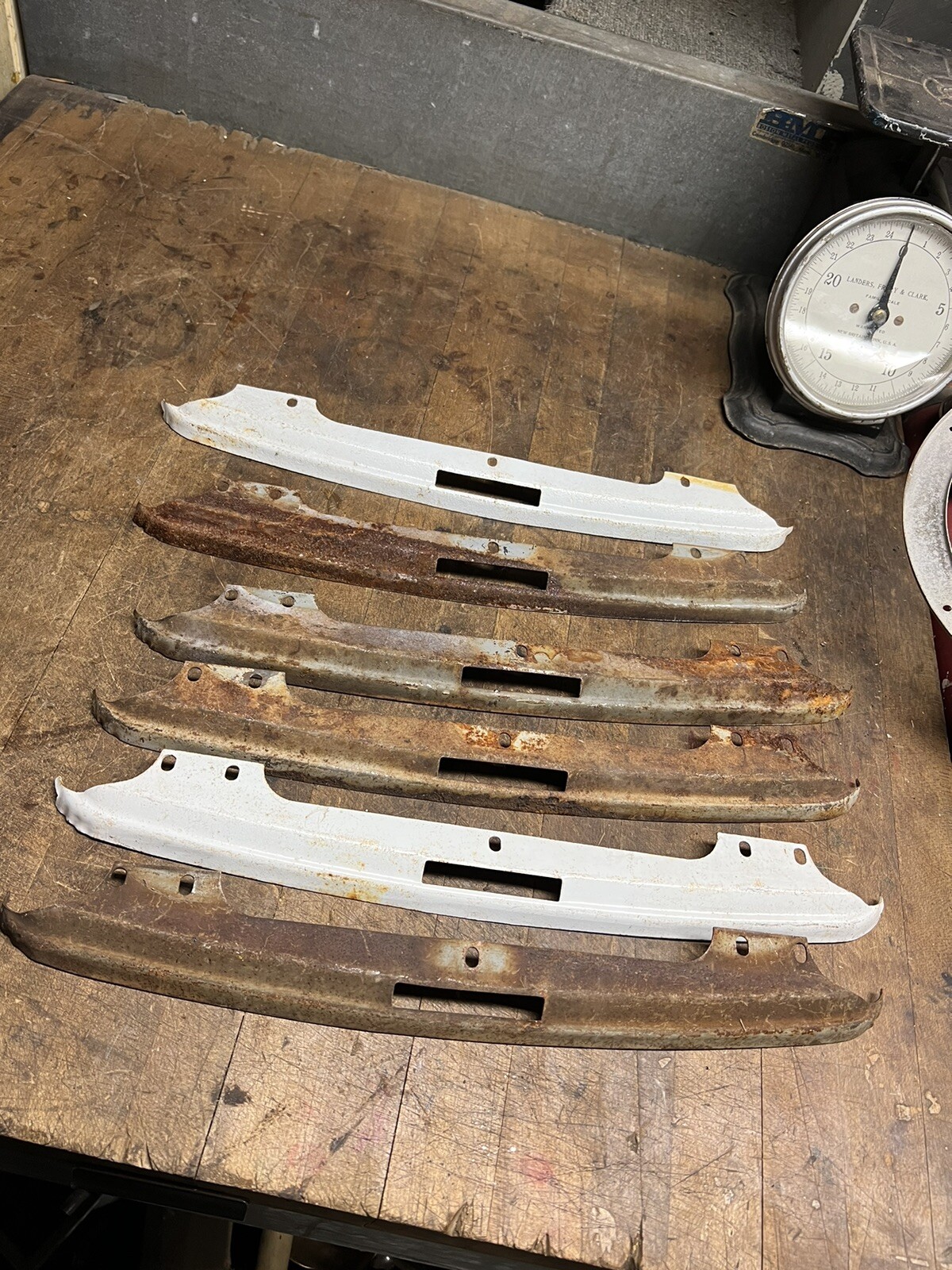 Vintage Old Original Gilbarco 900 Gas Pump Metal Trim Door Panel Parts