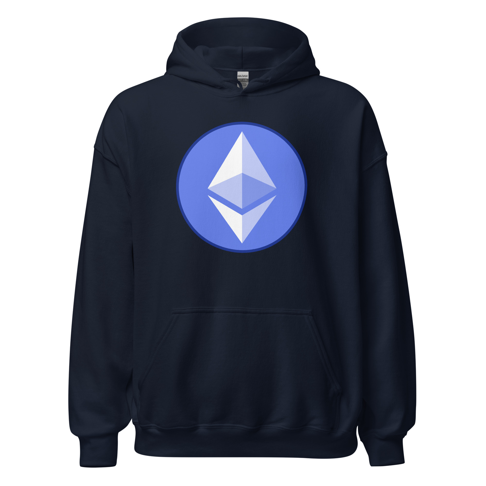 ETH Ethereum Round Logo Cryptocurrency Symbol Pullover Hoodie Sweatshirt