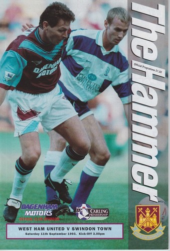 WEST HAM FOOTBALL PROGRAMMES 1993-94 ~ YOU CHOOSE OPPONENTS EXCELLENT CONDITION - Picture 3 of 7