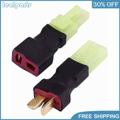 Battery Connector RC T Deans to Mini Tamiya Female & Male Adapter