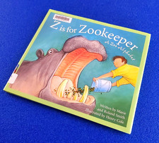 Z IS FOR ZOOKEEPER HARDCOVER ANIMAL CARETAKER CHILDREN'S BOOK FREE SHIPPING