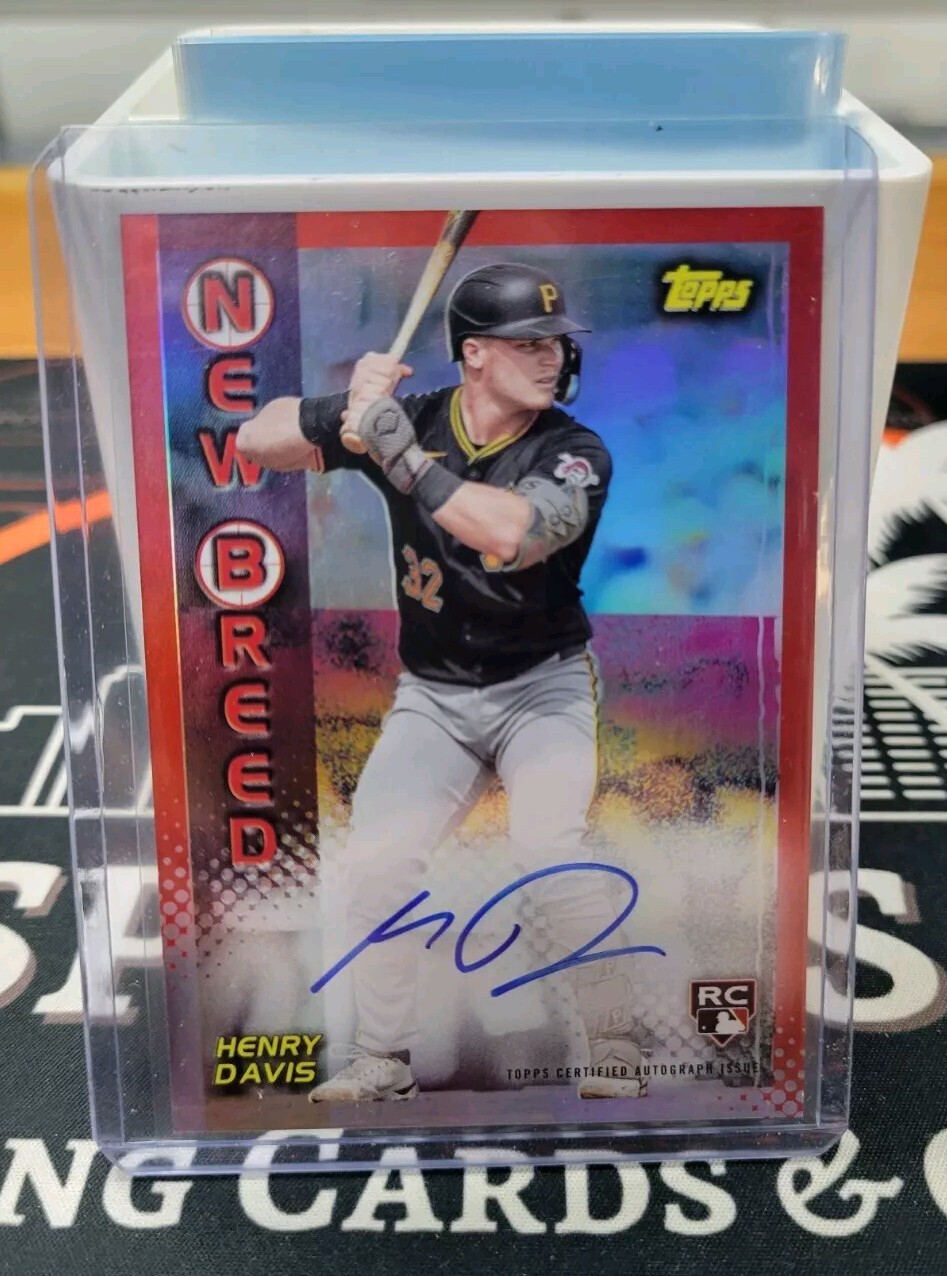 Topps Archives 2024 Henry Davis New Breed Auto Red Hot /10 Pitsburgh Pirates RC