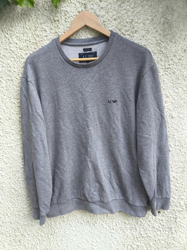 Armani Jeans Grey Comfort Crew Neck Long Sleeve Jumper Uk Men's Size L - Picture 4 of 7