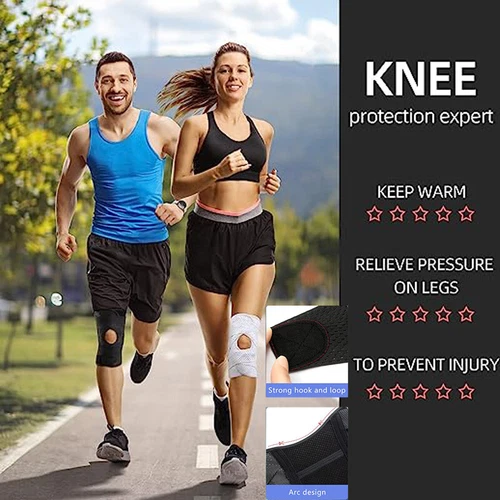 Sport Kniespange Kompressionsärmel Meniskus Unterstützung Gelenkschmerzen Arthritis Linderung - Bild 19 von 27