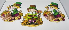 Vtg Lot Of 3 BEISTLE Co. 1978 St. Patrick  s Die Cut Unpunched Wall Decoration  s