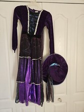 Spirit Purple Witch Halloween Costume With Hat Girls Size Medium