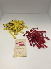 Perm Rods Curlers Vintage Lot of 44 Elastic Stretch Band Two Sizes PKG End Paper