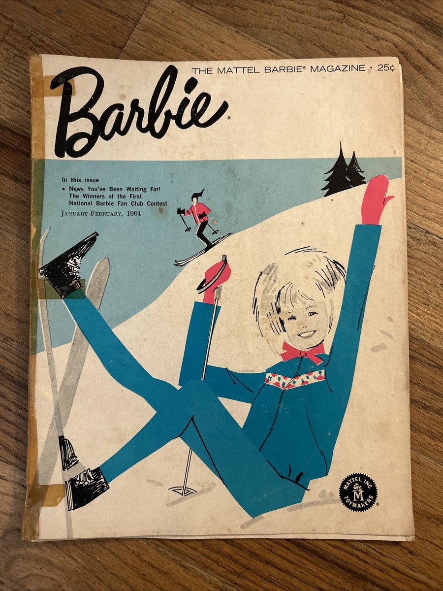 The Mattel Barbie Magazine January February 1964 Issue Taped