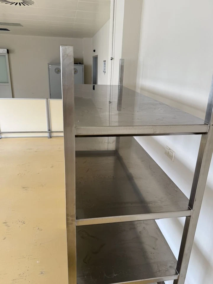 Edelstahl Regal 266x60x210cm 5 Fachböden - Bild 4 von 4