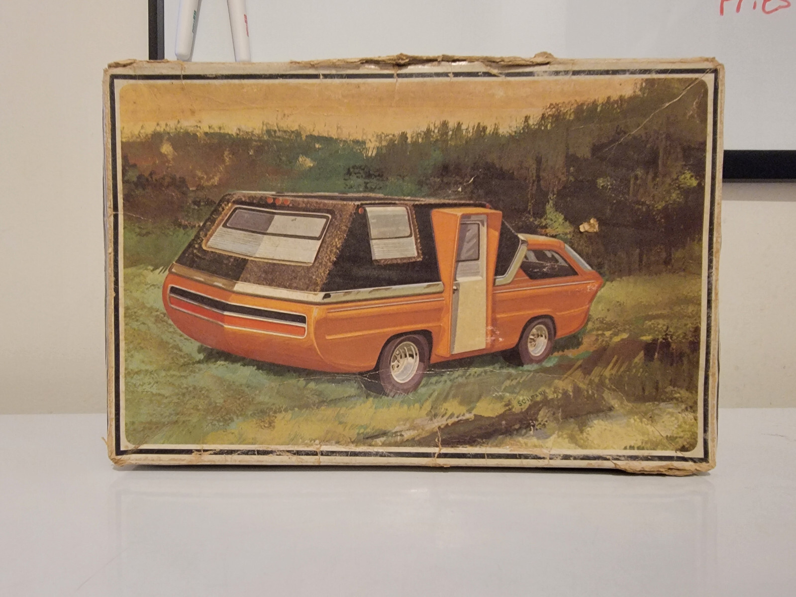 * Vintage* 1:25 AMT Dodge Deroa Custom Cabana Van (Empty) Model Box # ...