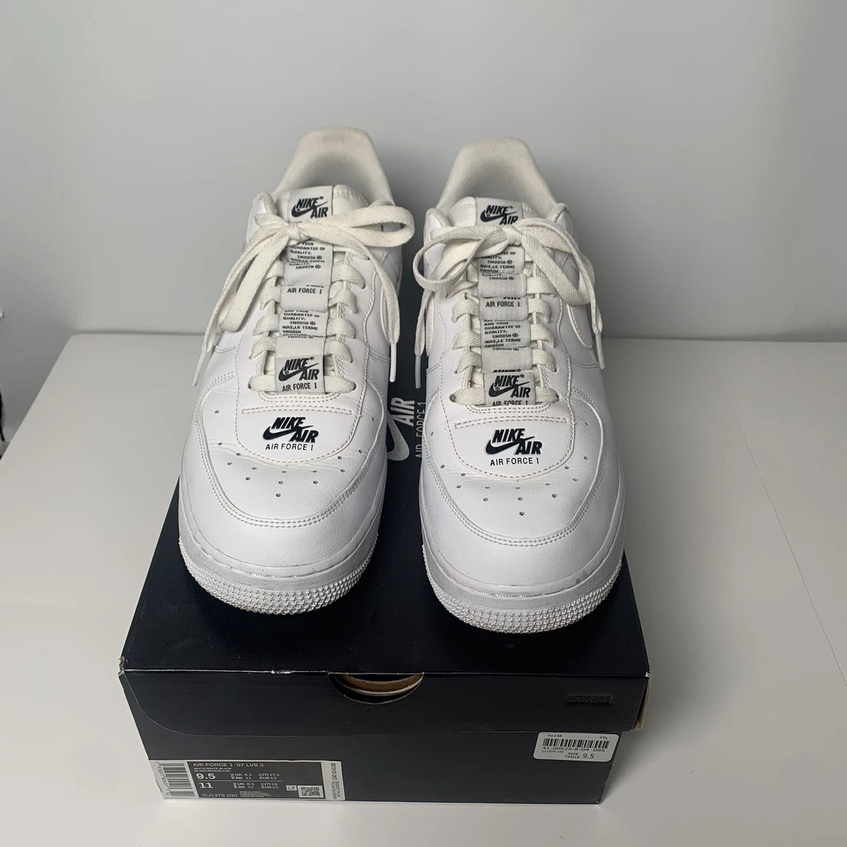 Nike Air Force 1 '07 LV8 3 Double Air White Black Men Size 15