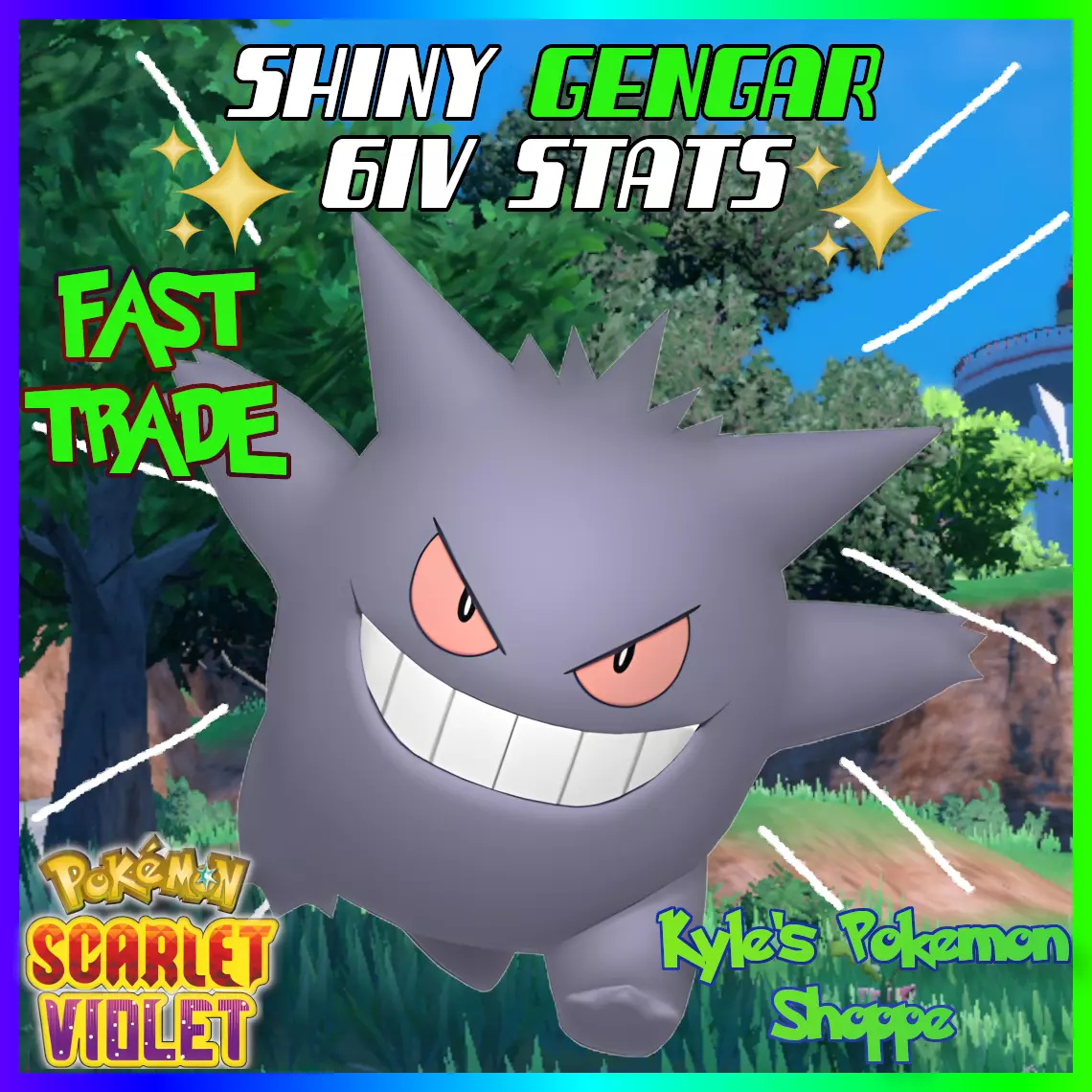 6IV Shiny Gengar Pokemon Scarlet and Violet