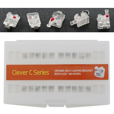 Dental Self-Ligating Braces Ceramic Orthodontic Brackets Roth 022 GAC AO Active