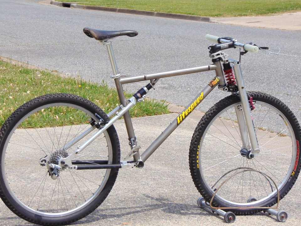 20 世纪 90 年代 Litespeed Obed F/S 钛 MTB AMP Girvin 19 英寸! — 第 2/4 张图片