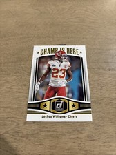 JOSHUA WILLIAMS 2023 PANINI DONRUSS CHAMP IS HERE CARD SUPER BOWL LIVII