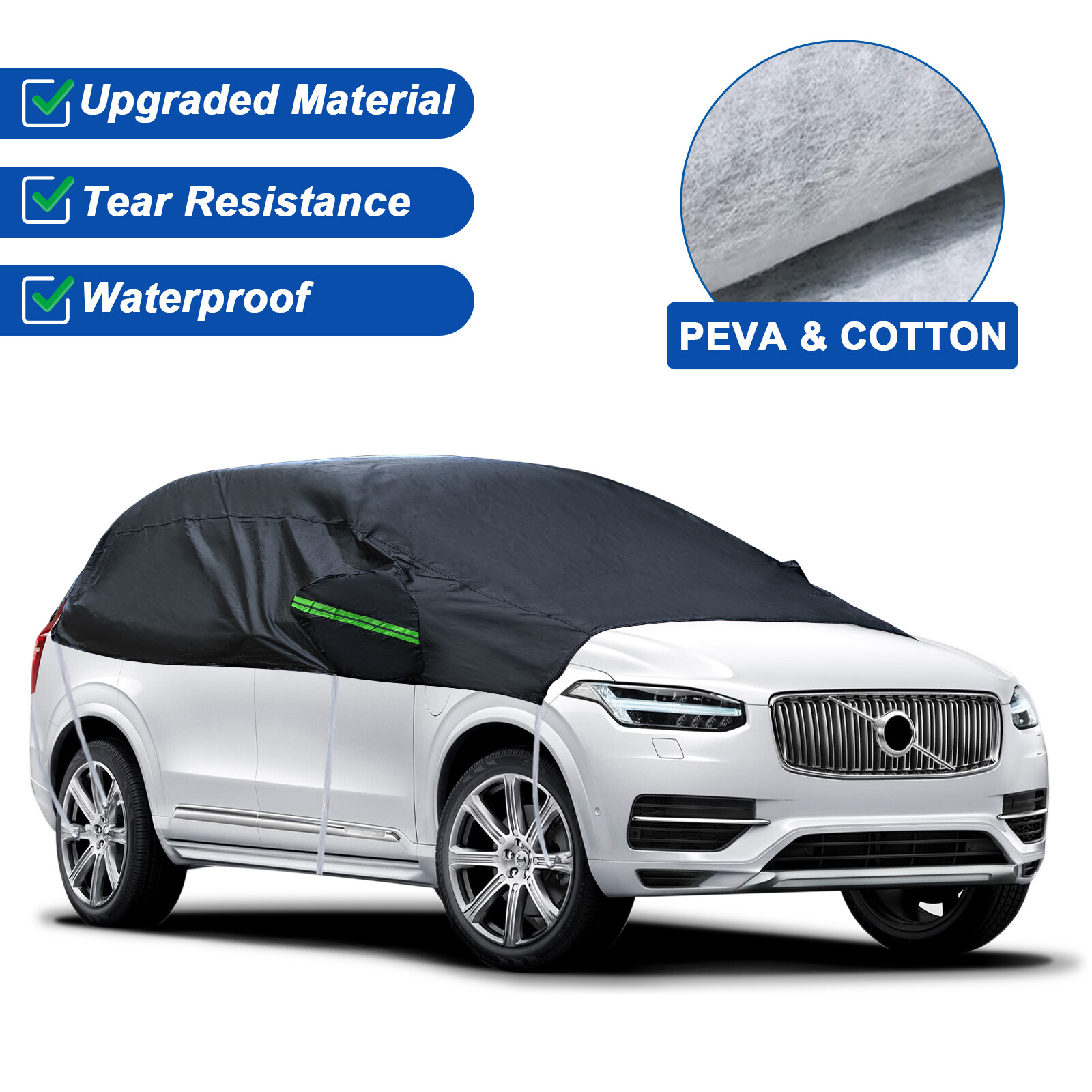 Half Car Cover PEVA&Cotton Windshield Snow Cover For Honda CRV/ Civic