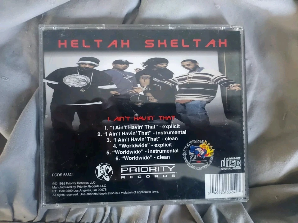 Heltah Skeltah "I Aint Havin That" CD Maxi-single, (1998) HTF RARE — 第 3/4 张图片