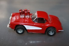 '62 Corvette Slot Car Custom Velocity Stacks Tyco 1/64 Scale Free Shipping b