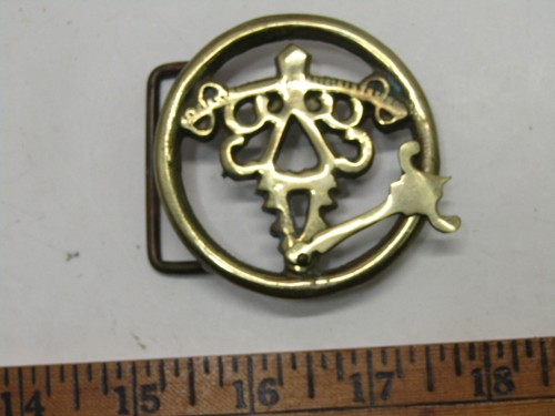 OLD SCALE BELT BUCKLE CLOTHING - Picture 2 of 3