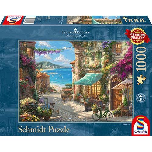 Schmidt SMT59624 Puzzle da 1000 Pezzi - Thomas Kinkade: Café Sulla Riviera Ital