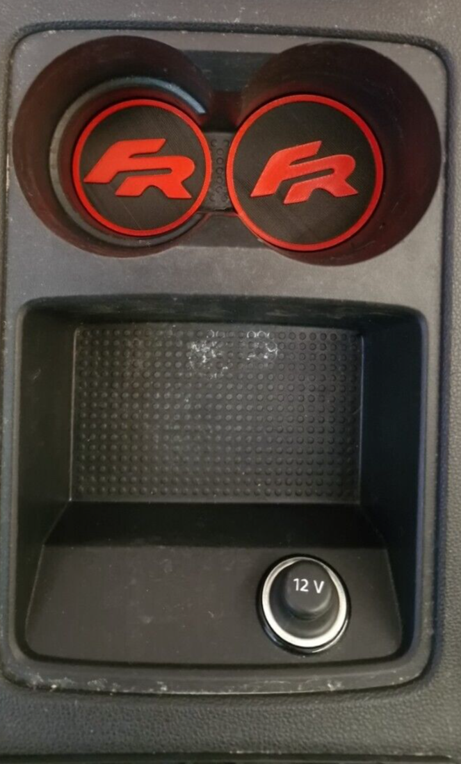 cup holder console inserts for seat leon mk3 FR red black mod upgrade