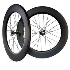 Track Road Bike Carbon Fiber Wheelset Fixed Gear Clincher Bicycle Wheels 700C