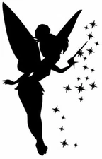 Vinyl Decal for Window - Disney, Tinker Bell, Various Sizes & Colors