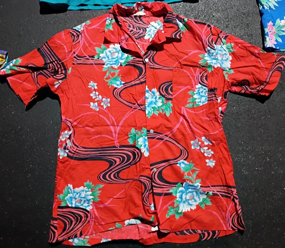 Lote De Colección 7 CAMISAS HAWAIANAS REALES M-L Kalaheo Live Aikane KY'S descalzo en el paraíso Foto 3 de 4