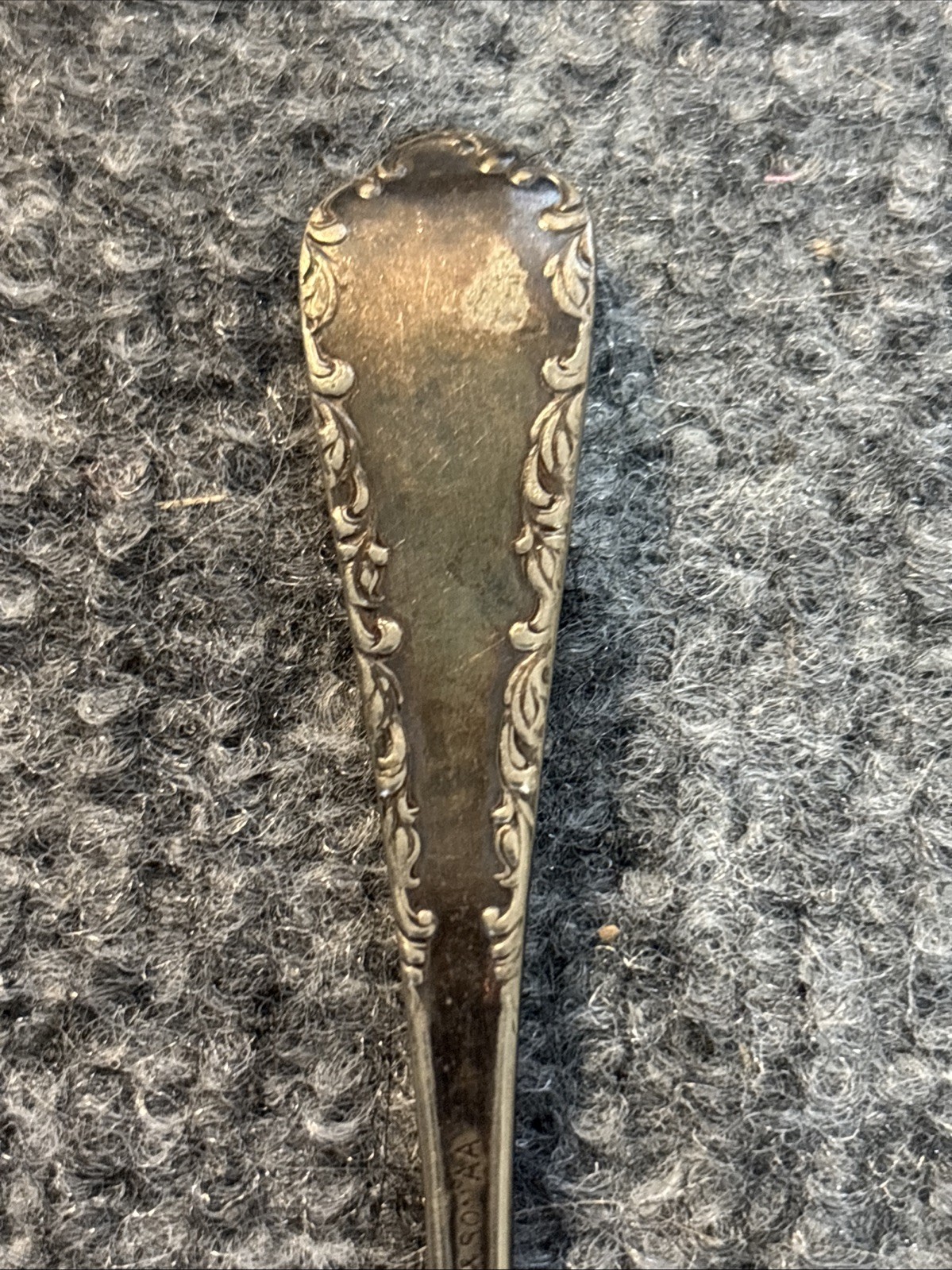 Antique Wm William Rogers and Son Single Spoon AA Sterling Silver Ornate