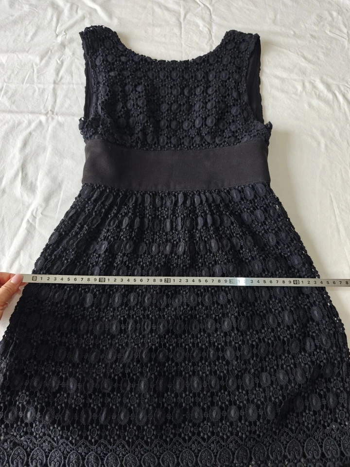 Eleven Paris Black cocktail dress , size 36 (S), 100% cotton Low V Neck Back - Imagen 4 de 4