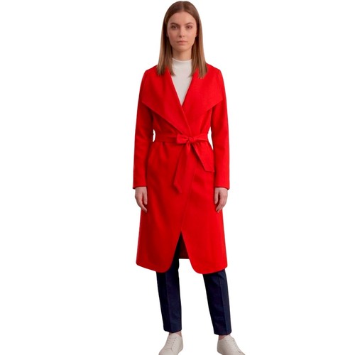 Womens Italian Long Trench Coat Open Front Duster Maxi Longline Jacket CasualFit - Picture 13 of 70