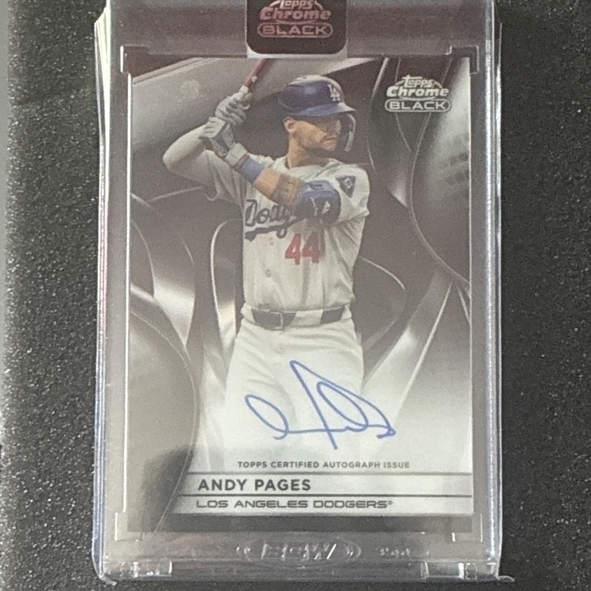 ???⚾️ANDY PAGES 2025 Topps Chrome Black Auto #LOS ANGELES 