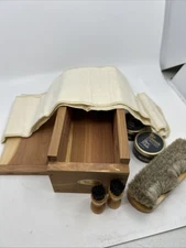 Cedar Shoe Care Valet Kit Brushes Cloth
