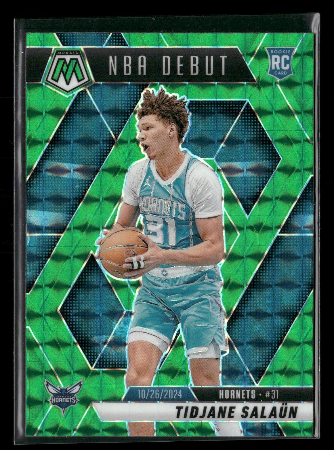 2024-25 Panini Mosaic #268 Tidjane Salaun Green Mosaic