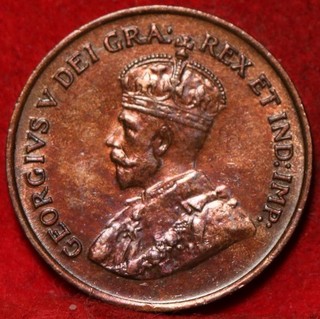 Uncirculated 1924 Canada 1 Cent Foreign Coin