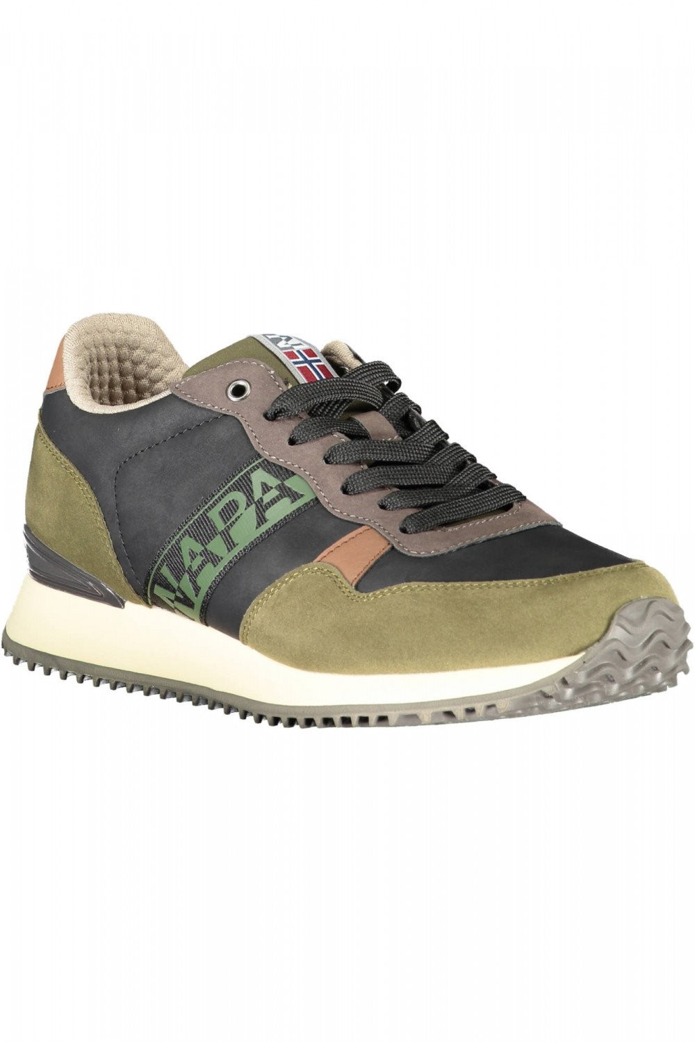 Napapijri Calzature Uomo Sneakers Calzatura sportiva Verde 45 Con Lacci, Dettagl