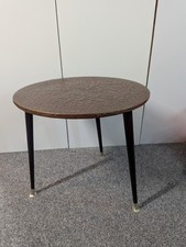 Copper Topped Coffee Table Mid Century Three Legged Small Round BU21 V