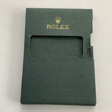 ROLEX GREEN CARDBOARD WARRANTY CARD/PAMPHLET HOLDER