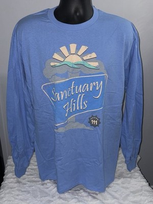 FALLOUT SANCTUARY HILLS GAMING LONG SLEEVE GRAPHIC TEE SHIRT MENS LARGE NWOT