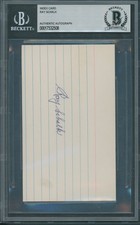 Ray Schalk Signed Index Card Beckett Authentic Autograph *2508