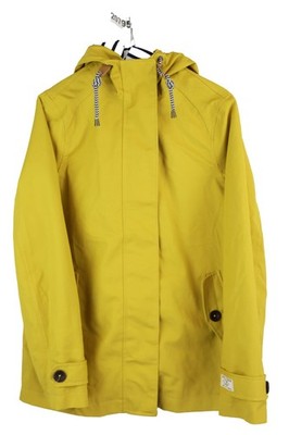 JOULES Yellow Rain Coat size Uk 8 Womens Hooded Cotton Casual Outdoors 020795