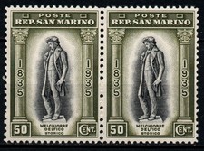 San Marino - 1935 - S. 200** - Melchiorre Death Centenary