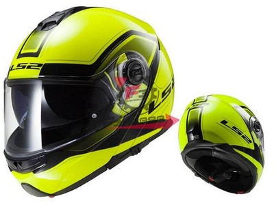 751.503252054XXL HELM LS2 FF325 STROBE CIVIK -XXL- GELB SCHWARZ HI-VISIBILITY
