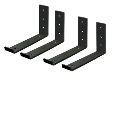 Shelf Brackets 12 Inch for Shelves, Rustic Shelf Supports, Heavy Duty Hook Ir...