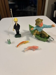Wilton Cake Decorations Vintage Lot of Fishermen