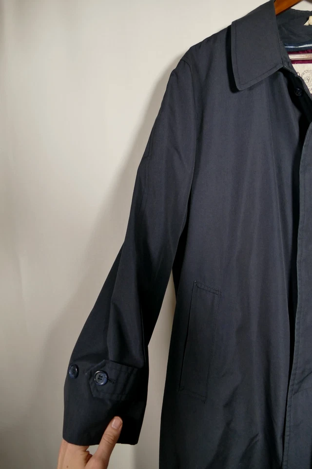 Винтажный Олег Cassini мужской погоды готов Тренч размер 44 синий съемная подкладка - Изображение 2 из 4