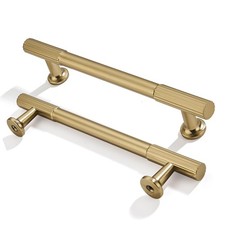 ZAUYX 10-Pack 5 Inch Hole Center Vintage Champagne Bronze Cabinet Pulls Solid...