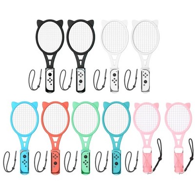 Gaming Grip Sports Game Controller Tennis Racket with Wrist Lanyards for Switch