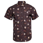Dixxon Flannel Co Oak & Smoke Party Shirt Men's Short Sleeve Button Up NWT