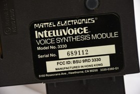 Intellivoice Voice Synthesis Module Model 3330 Mattel Electronics Intellivision